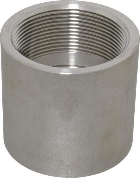 Merit Brass - 2" Grade 316 Stainless Steel Pipe Coupling - FNPT x FNPT End Connections, 150 psi - Industrial Tool & Supply