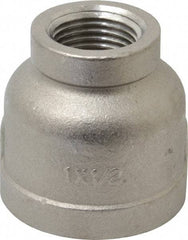 Merit Brass - 1 x 1/2" Grade 316 Stainless Steel Pipe Reducer Coupling - FNPT x FNPT End Connections, 150 psi - Industrial Tool & Supply