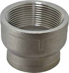 Merit Brass - 2-1/2 x 2" Grade 316 Stainless Steel Pipe Reducer Coupling - FNPT x FNPT End Connections, 150 psi - Industrial Tool & Supply