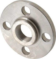 Merit Brass - 1" Pipe, 4-1/4" OD, Stainless Steel, Threaded Pipe Flange - 3-1/8" Across Bolt Hole Centers, 5/8" Bolt Hole, 150 psi, Grade 316 - Industrial Tool & Supply
