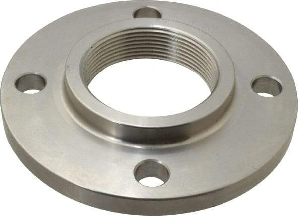 Merit Brass - 3" Pipe, 7-1/2" OD, Stainless Steel, Threaded Pipe Flange - 6" Across Bolt Hole Centers, 3/4" Bolt Hole, 150 psi, Grade 316 - Industrial Tool & Supply