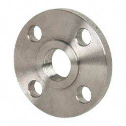 Value Collection - 1" Pipe, 4-1/4" OD, Stainless Steel, Threaded Pipe Flange - 3-1/8" Across Bolt Hole Centers, 5/8" Bolt Hole, 150 psi, Grades 316 & 316L - Industrial Tool & Supply