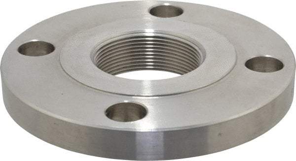 Value Collection - 2" Pipe, 6" OD, Stainless Steel, Threaded Pipe Flange - 4-3/4" Across Bolt Hole Centers, 3/4" Bolt Hole, 150 psi, Grades 316 & 316L - Industrial Tool & Supply