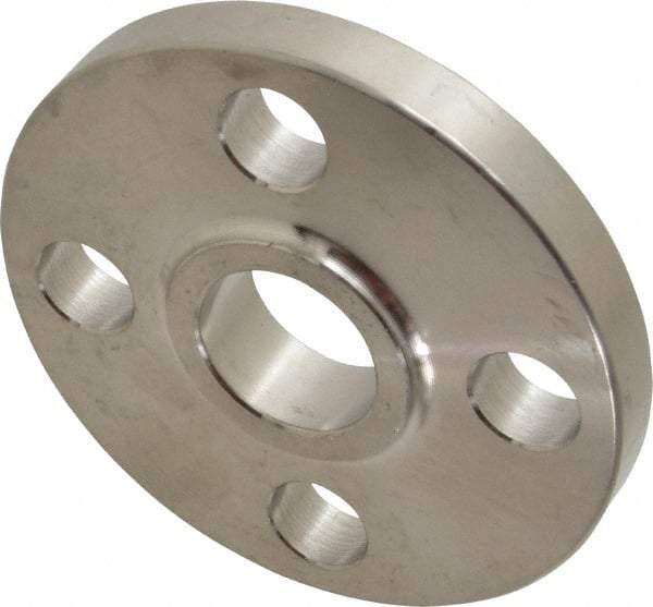 Merit Brass - 3/4" Pipe, 3-7/8" OD, Stainless Steel, Slip On Pipe Flange - 2-3/4" Across Bolt Hole Centers, 5/8" Bolt Hole, 150 psi, Grades 316 & 316L - Industrial Tool & Supply