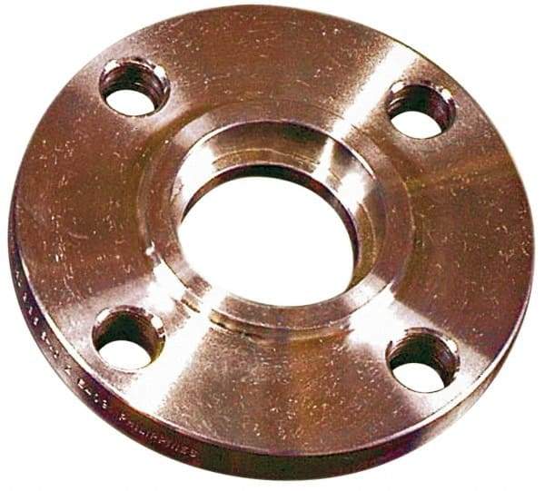 Merit Brass - 1-1/4" Pipe, 4-5/8" OD, Stainless Steel, Slip On Pipe Flange - 3-1/2" Across Bolt Hole Centers, 5/8" Bolt Hole, 150 psi, Grades 316 & 316L - Industrial Tool & Supply
