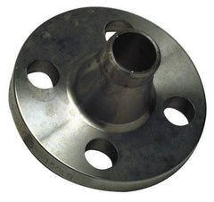Merit Brass - 1-1/2" Pipe, 5" OD, Stainless Steel, Weld Neck Pipe Flange - 3-7/8" Across Bolt Hole Centers, 5/8" Bolt Hole, 150 psi, Grades 316 & 316L - Industrial Tool & Supply