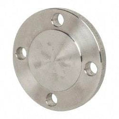 Value Collection - 2" Pipe, 6" OD, Stainless Steel, Blind Pipe Flange - 4-3/4" Across Bolt Hole Centers, 3/4" Bolt Hole, 150 psi, Grades 316 & 316L - Industrial Tool & Supply