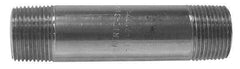 Merit Brass - Schedule 40, 1" Pipe x 24" Long, Grade 316/316L Stainless Steel Pipe Nipple - Welded & Threaded - Industrial Tool & Supply