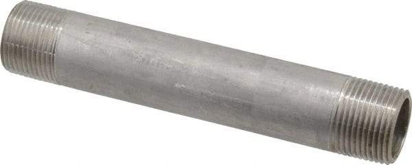 Merit Brass - Schedule 40, 3/4" Pipe x 5-1/2" Long, Grade 304/304L Stainless Steel Pipe Nipple - Welded & Threaded - Industrial Tool & Supply