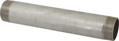Merit Brass - Schedule 40, 2" Pipe x 12" Long, Grade 304/304L Stainless Steel Pipe Nipple - Welded & Threaded - Industrial Tool & Supply