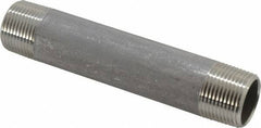 Merit Brass - Schedule 40, 3/4" Pipe x 5" Long, Grade 316/316L Stainless Steel Pipe Nipple - Welded & Threaded - Industrial Tool & Supply