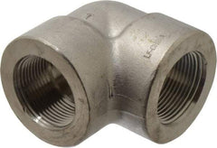 Value Collection - 1" Grade 316/316L Stainless Steel Pipe 90° Elbow - FNPT x FNPT End Connections, 3,000 psi - Industrial Tool & Supply