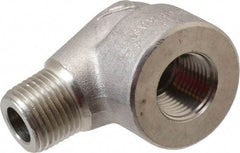 Value Collection - 1/2" Grade 316/316L Stainless Steel Pipe 90° Street Elbow - FNPT x MNPT End Connections, 3,000 psi - Industrial Tool & Supply