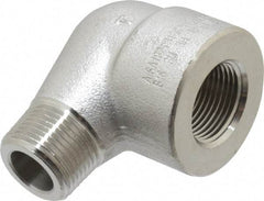 Merit Brass - 3/4" Grade 316/316L Stainless Steel Pipe 90° Street Elbow - FNPT x MNPT End Connections, 3,000 psi - Industrial Tool & Supply