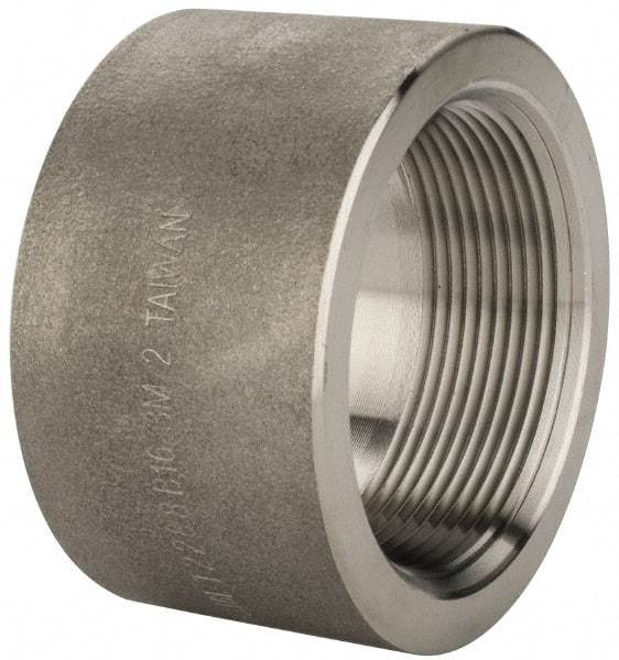 Merit Brass - 2" Grade 316/316L Stainless Steel Pipe Half Coupling - FNPT End Connections, 3,000 psi - Industrial Tool & Supply