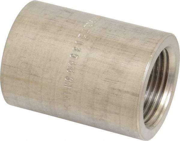 Merit Brass - 1 x 3/4" Grade 316/316L Stainless Steel Pipe Reducer Coupling - FNPT x FNPT End Connections, 3,000 psi - Industrial Tool & Supply