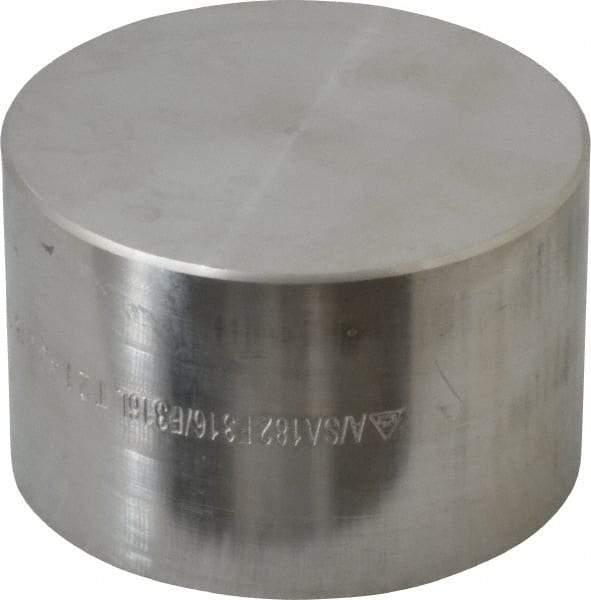 Merit Brass - 2" Grade 316/316L Stainless Steel Pipe End Cap - FNPT End Connections, 3,000 psi - Industrial Tool & Supply
