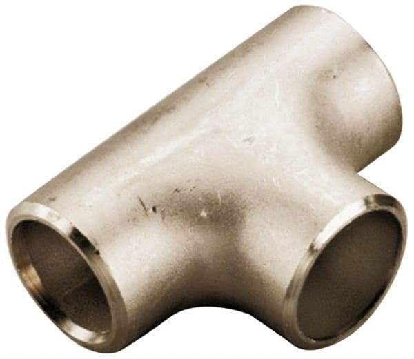 Merit Brass - 3/4" Grade 316L Stainless Steel Pipe Tee - Butt Weld x Butt Weld x Butt Weld End Connections - Industrial Tool & Supply