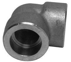 Merit Brass - 2" Grade 316 Stainless Steel Pipe 90° Elbow - Socket Weld x Socket Weld End Connections, 150 psi - Industrial Tool & Supply