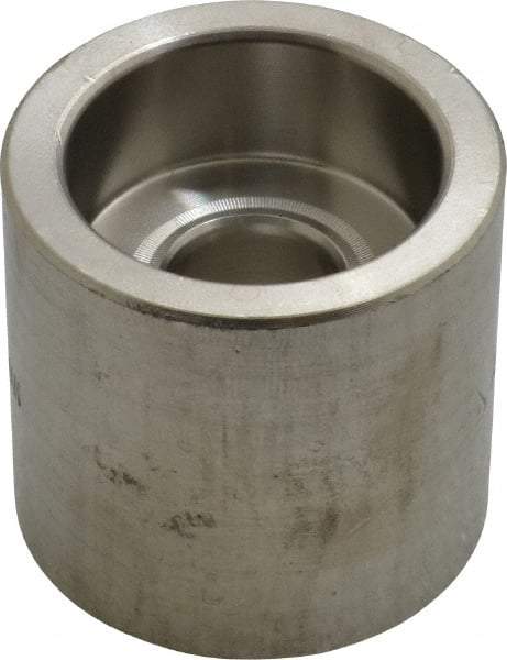 Merit Brass - 1 x 1/2" Grade 316 Stainless Steel Pipe Reducer Coupling - Socket Weld x Socket Weld End Connections, 3,000 psi - Industrial Tool & Supply