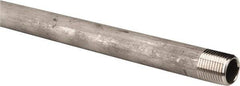 Merit Brass - Schedule 40, 1/2" Pipe x 24" Long, Grade 304/304L Stainless Steel Pipe Nipple - Welded & Threaded - Industrial Tool & Supply