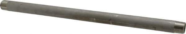 Merit Brass - Schedule 40, 3/4" Pipe x 18" Long, Grade 304/304L Stainless Steel Pipe Nipple - Welded & Threaded - Industrial Tool & Supply