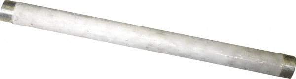 Merit Brass - Schedule 40, 1-1/2" Pipe x 24" Long, Grade 304/304L Stainless Steel Pipe Nipple - Welded & Threaded - Industrial Tool & Supply