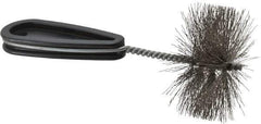 Schaefer Brush - 2-3/4 Inch Actual Brush Diameter, 2-1/2 Inch Inside Diameter, Carbon Steel, Plumbing, Hand Fitting and Cleaning Brush - Solid Plastic Hand Fitting Handle with Hole - Industrial Tool & Supply