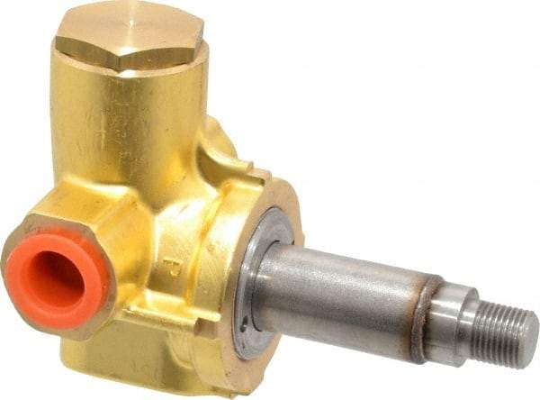 Parker - 1/4" Port, Brass Solenoid Valve - Closed, NBR Seal - Industrial Tool & Supply