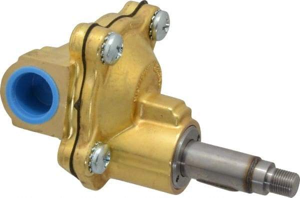 Parker - 1/2" Port, Brass Solenoid Valve - Closed, NBR Seal - Industrial Tool & Supply
