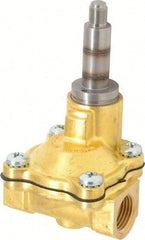 Parker - 1/2" Port, Brass Solenoid Valve - Open, NBR Seal - Industrial Tool & Supply