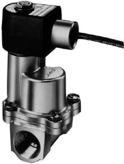 Parker - 3/4" Port, Brass Solenoid Valve - Closed, EPDM Seal - Industrial Tool & Supply