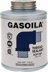 Federal Process - 1 Pt Brush Top Can Blue/Green Easy Seal Applicator with Gasoila Soft-Set - 600°F Max Working Temp - Industrial Tool & Supply