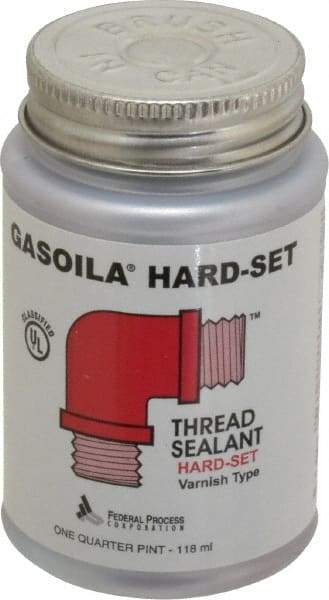 Federal Process - 1/4 Pt Brush Top Can Red Federal Gasoila Hard-Set - 350°F Max Working Temp - Industrial Tool & Supply