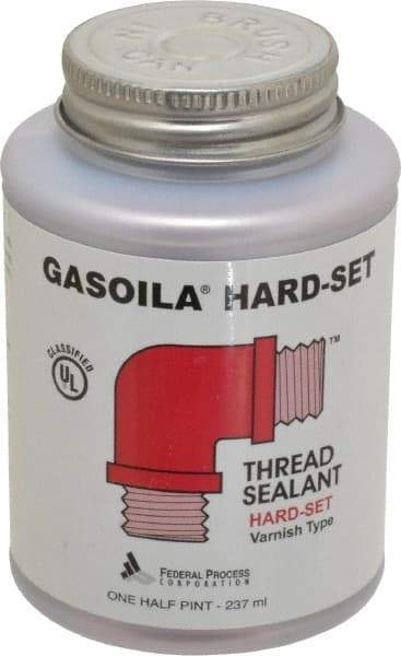 Federal Process - 1/2 Pt Brush Top Can Red Federal Gasoila Hard-Set - 350°F Max Working Temp - Industrial Tool & Supply