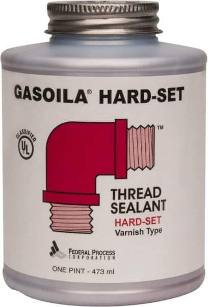 Federal Process - 1 Pt Brush Top Can Red Federal Gasoila Hard-Set - 350°F Max Working Temp - Industrial Tool & Supply