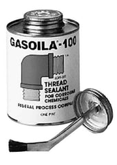 Federal Process - 1/2 Pt Brush Top Can Black Federal Gasoila-100 Thread Sealant - 450°F Max Working Temp - Industrial Tool & Supply
