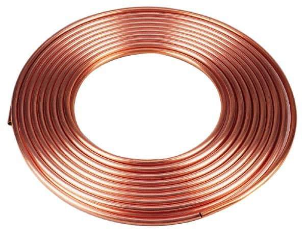 Mueller Industries - 100' Long, 7/8" OD x 3/4" ID, Copper Seamless Tube - 0.045" Wall Thickness, 0.455 Ft/Lb - Industrial Tool & Supply