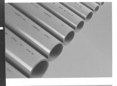 Made in USA - 2-1/2" Pipe, 60" Long CPVC Unthreaded Plastic Pipe Nipple - 420 Max psi, 2.289" ID x 2-7/8" OD, Schedule 80, Gray - Industrial Tool & Supply