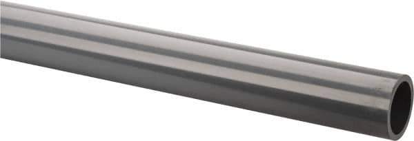 Made in USA - 2" Pipe, 60" Long CPVC Unthreaded Plastic Pipe Nipple - 400 Max psi, 1.913" ID x 2-3/8" OD, Schedule 80, Gray - Industrial Tool & Supply