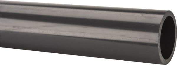 Made in USA - 2-1/2" Pipe, 60" Long PVC Unthreaded Plastic Pipe Nipple - 420 Max psi, 2.289" ID x 2-7/8" OD, Schedule 80, Gray - Industrial Tool & Supply