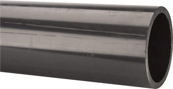 Made in USA - 4" Pipe, 60" Long PVC Unthreaded Plastic Pipe Nipple - 320 Max psi, 3.786" ID x 4-1/2" OD, Schedule 80, Gray - Industrial Tool & Supply