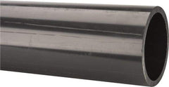 Made in USA - 4" Pipe, 60" Long PVC Unthreaded Plastic Pipe Nipple - 320 Max psi, 3.786" ID x 4-1/2" OD, Schedule 80, Gray - Industrial Tool & Supply