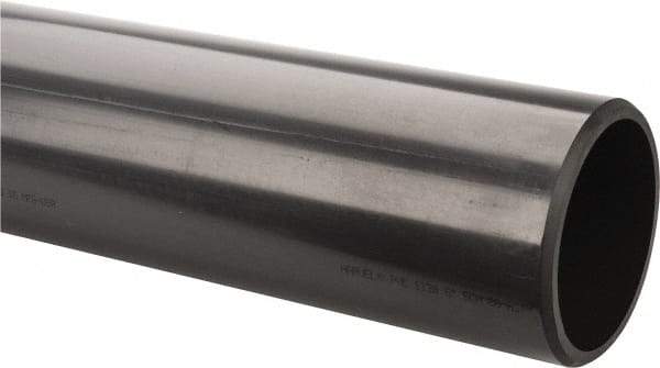 Made in USA - 6" Pipe, 60" Long PVC Unthreaded Plastic Pipe Nipple - 280 Max psi, 5.709" ID x 6-5/8" OD, Schedule 80, Gray - Industrial Tool & Supply