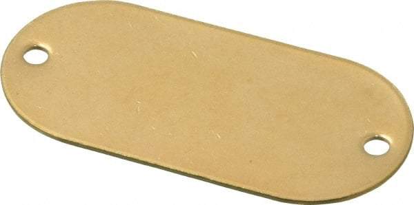 C.H. Hanson - 2-1/8 Inch Wide, Style 1, Brass Blank Metal Plate - 1 Inch High, 25 Pieces - Industrial Tool & Supply