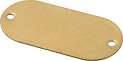 C.H. Hanson - 2-1/8 Inch Wide, Style 1, Brass Blank Metal Plate - 1 Inch High, 25 Pieces - Industrial Tool & Supply