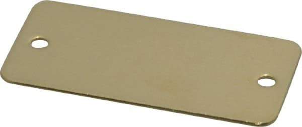 C.H. Hanson - 2 Inch Wide, Style 2, Brass Blank Metal Plate - 1 Inch High, 25 Pieces - Industrial Tool & Supply