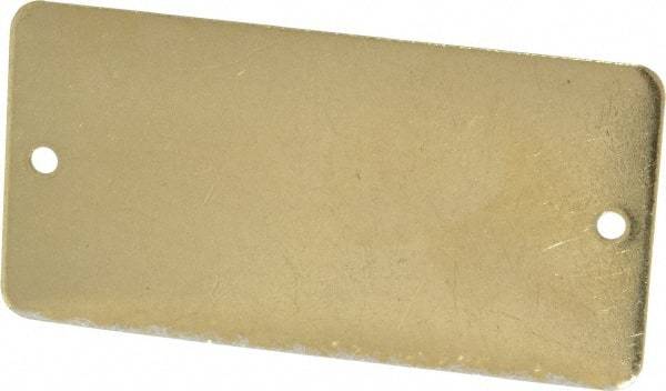 C.H. Hanson - 3 Inch Wide, Style 2, Brass Blank Metal Plate - 1-1/2 Inch High, 10 Pieces - Industrial Tool & Supply