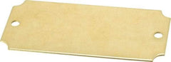 C.H. Hanson - 3-1/16 Inch Wide, Style 3, Brass Blank Metal Plate - 1-7/16 Inch High, 10 Pieces - Industrial Tool & Supply