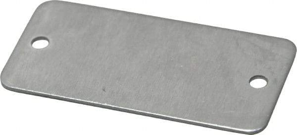C.H. Hanson - 2 Inch Wide, Style 2, Aluminum Blank Metal Plate - 1 Inch High, 50 Pieces - Industrial Tool & Supply